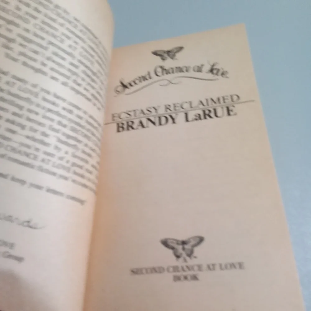 Ecstasy Reclaimed Brandy LaRue Second Chance at Love 97 Vintage Romance 1982